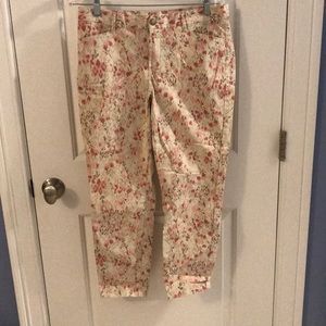 GAP Slim City Cropped Patterned Khakis